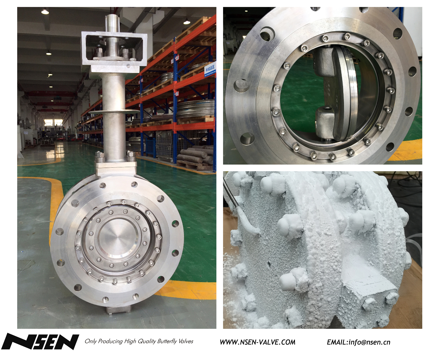 Cryogenic butterfly valve NSEN imveliso entsha